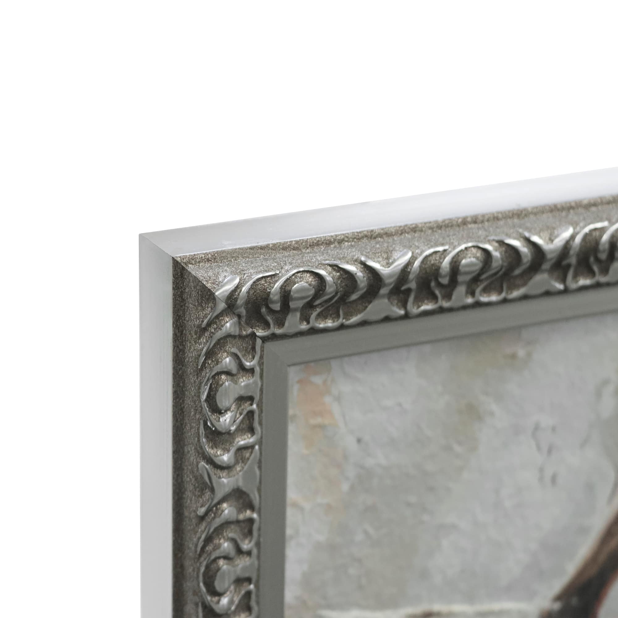 12" x 15" Santa with Reindeer Framed Canvas Wall Décor by Ashland®